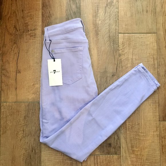 7 For All Mankind Denim - 7 For All Mankind Ankle Skinny in Soft Lilac 25